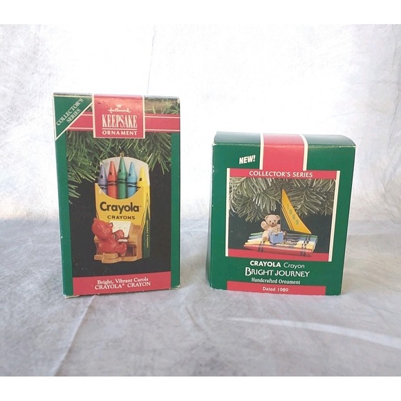 Hallmark Other - Vintage Hallmark Keepsake Ornament Crayola Bright  Carols Crayons Series Lot